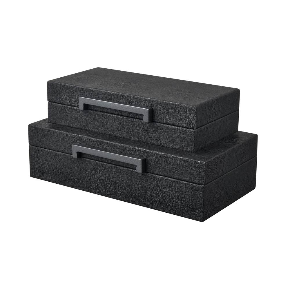 Elk Home Grackle Box - Set of 2 Black